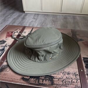 Olive Green Wide Brim Hat